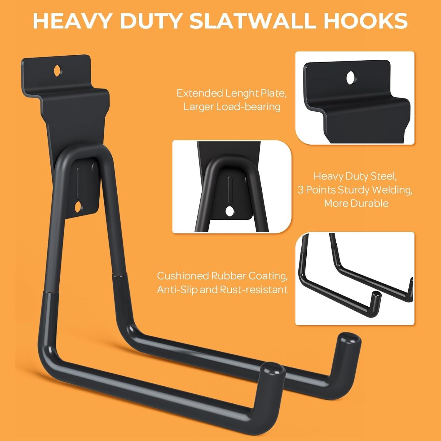 Kit de Accesorios para Slatwall INCLY 27PCS con Cestas y Ganchos