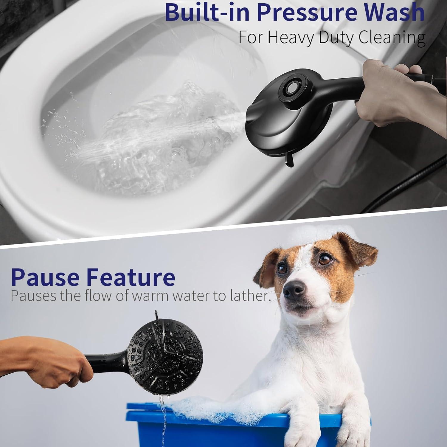 Cabezal de Ducha Filtrado Fyhib - 10 Modos, Alta Presión, 152.4 cm