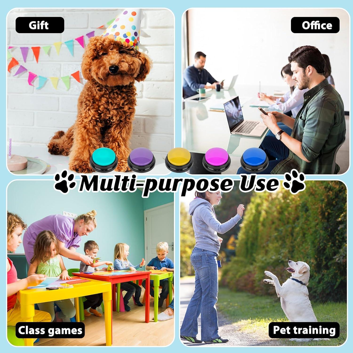 10 Botones de Grabación de Voz para Entrenamiento de Mascotas