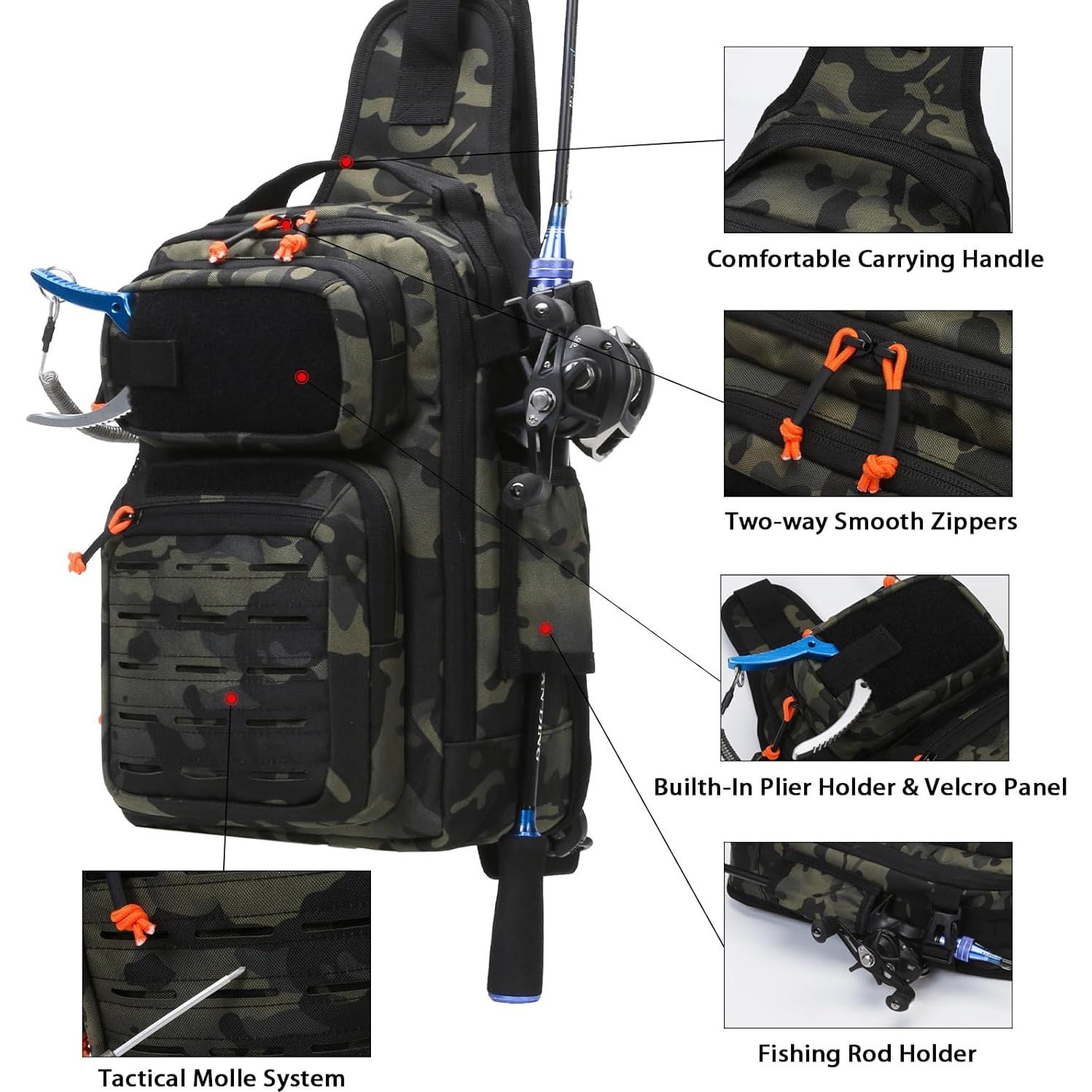 Mochila de Pesca Aocmpxs 12L Impermeable con Parche EE. UU.