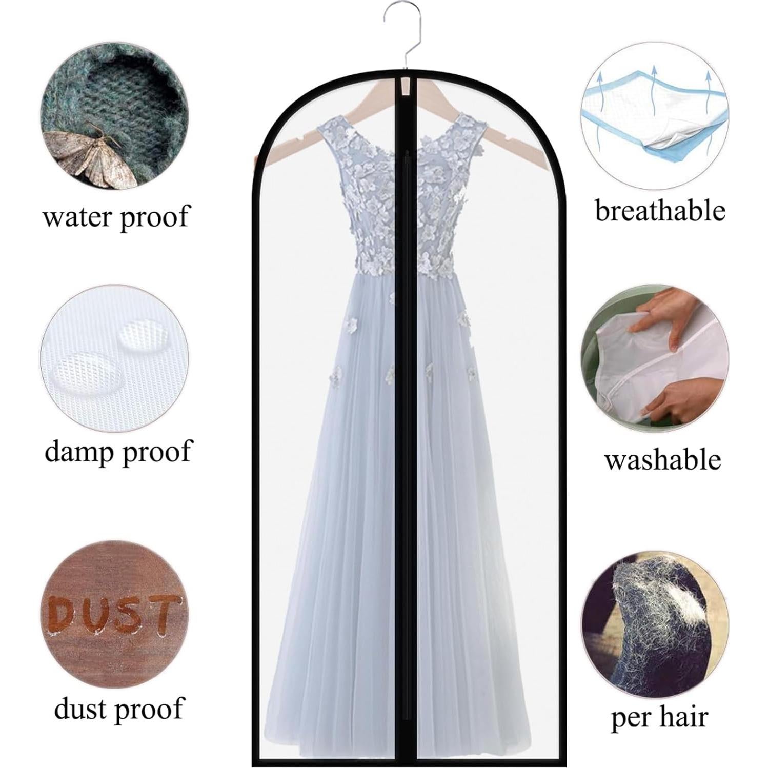 Bolsas de Ropa para Vestido Largo Homeminda 61x152 cm - 6 Pzas