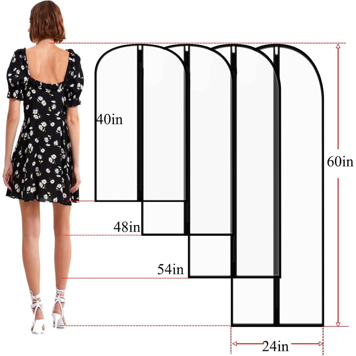 Bolsas de Ropa para Vestido Largo Homeminda 61x152 cm - 6 Pzas