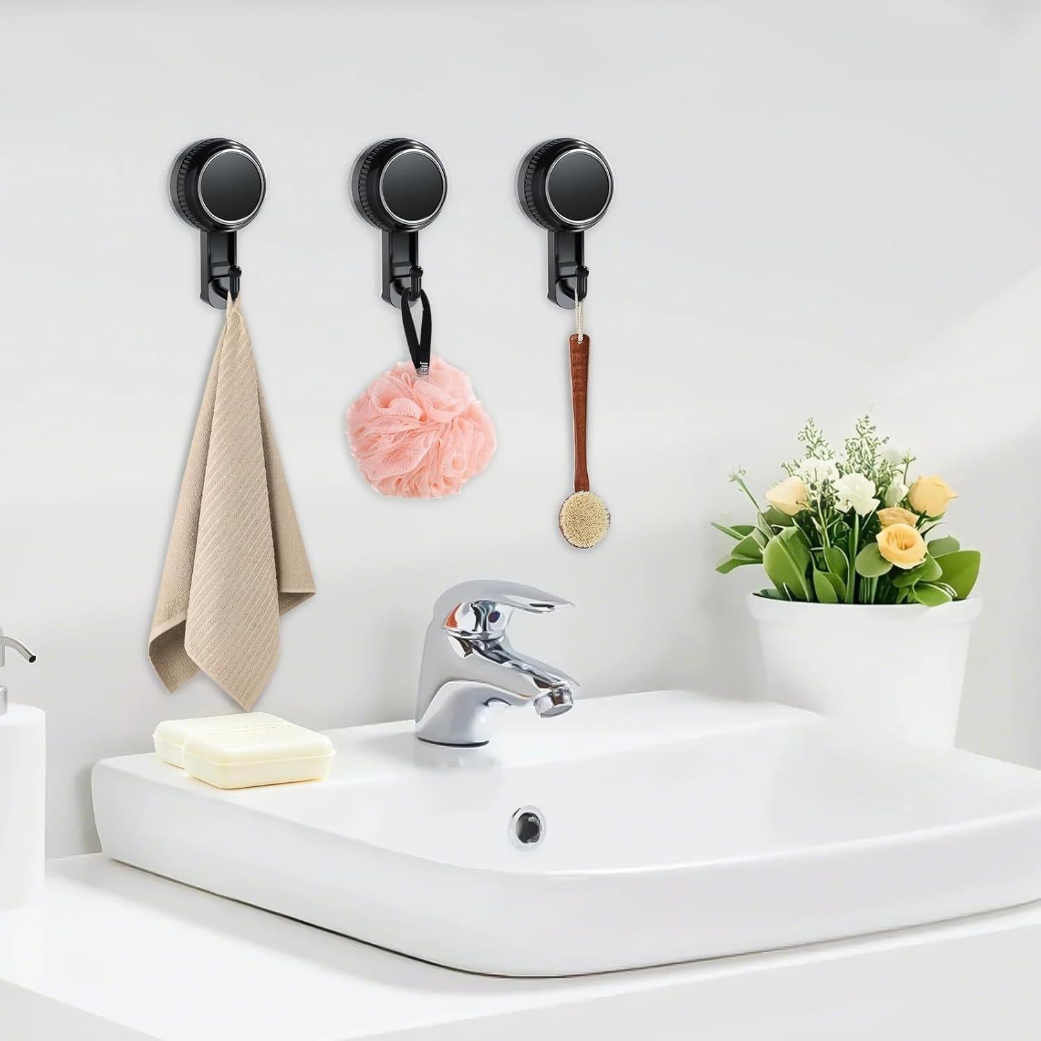 Gancho de Ventosa Lvingmax Negro 5 kg para Baño y Cocina