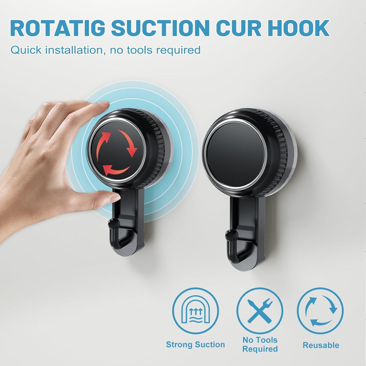 Gancho de Ventosa Lvingmax Negro 5 kg para Baño y Cocina