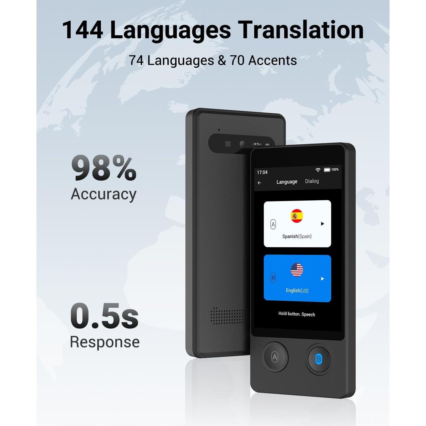 Traductor de Idiomas XUPURTLK 144 Idiomas Voz Bidireccional