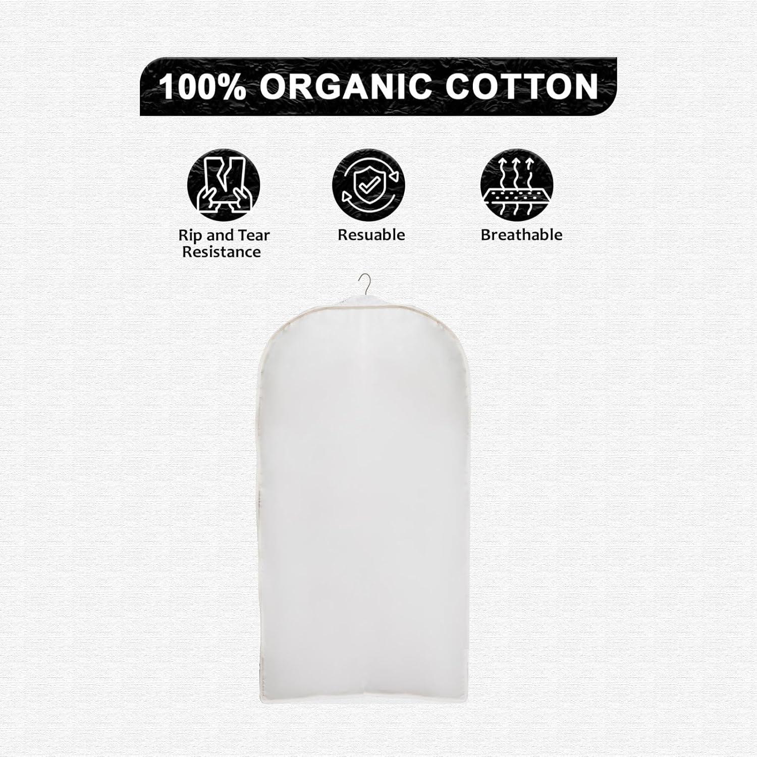 Bolsa de Ropa 100% Algodón Natural 157.48x60.96 cm