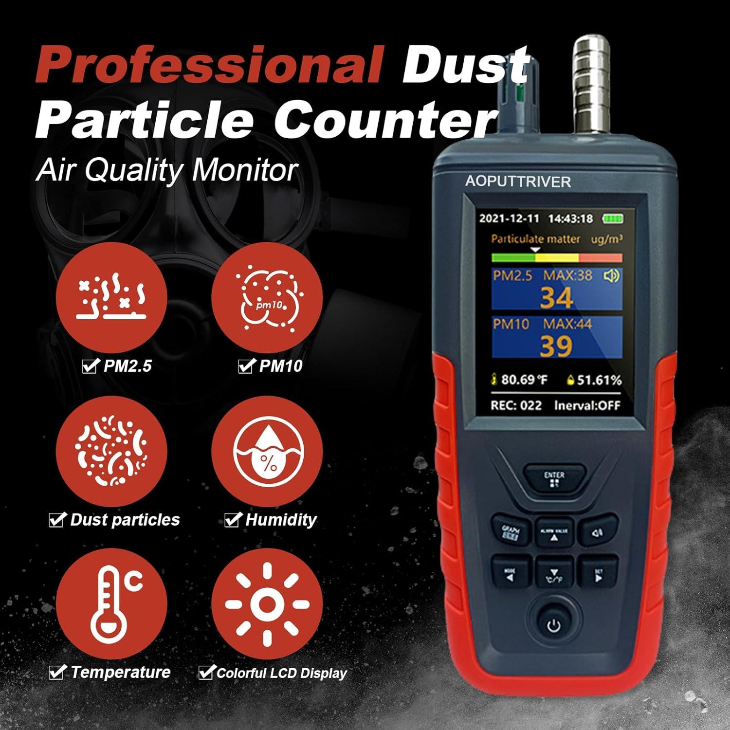 Contador de Partículas AOPUTTRIVER TC-8200 PM2.5 1000µg/m³