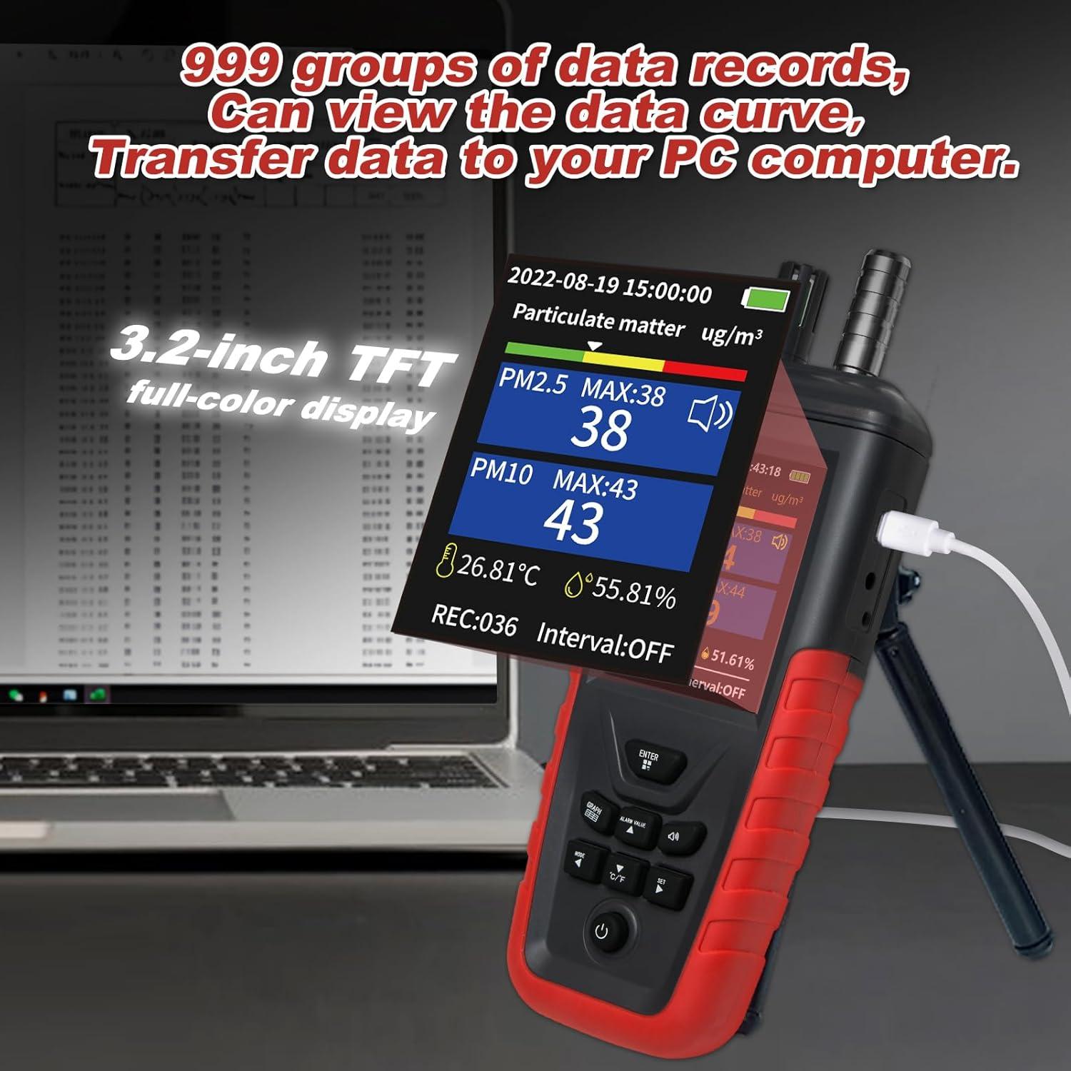 Contador de Partículas AOPUTTRIVER TC-8200 PM2.5 1000µg/m³