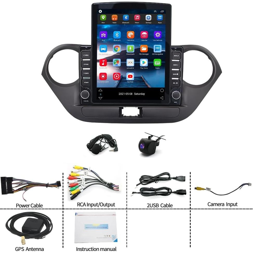 Radio Doble Din Android 14 Slakerbe 9" GPS Carplay Honda CRV