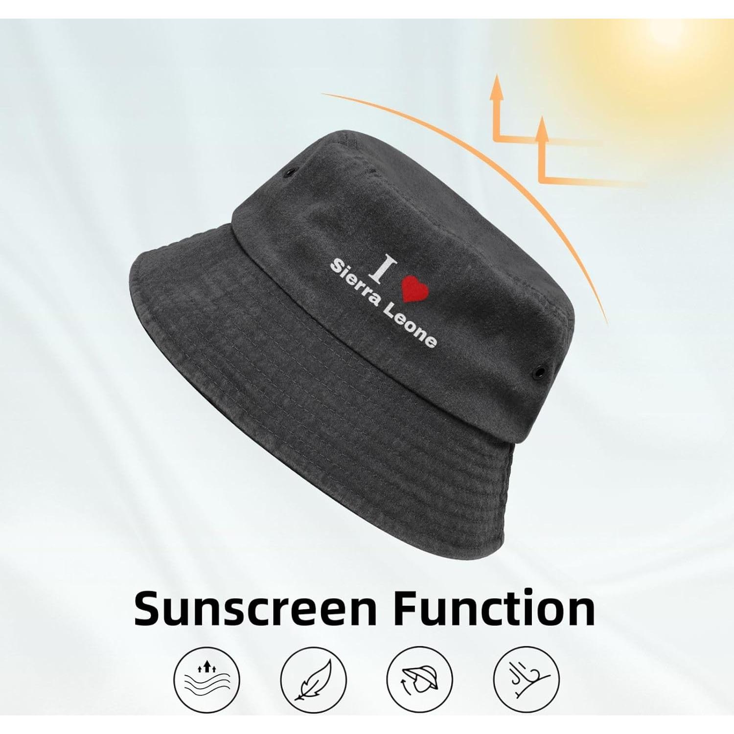 Sombrero de Cubo Unisex KCNSEZA Algodón Lavado Verano