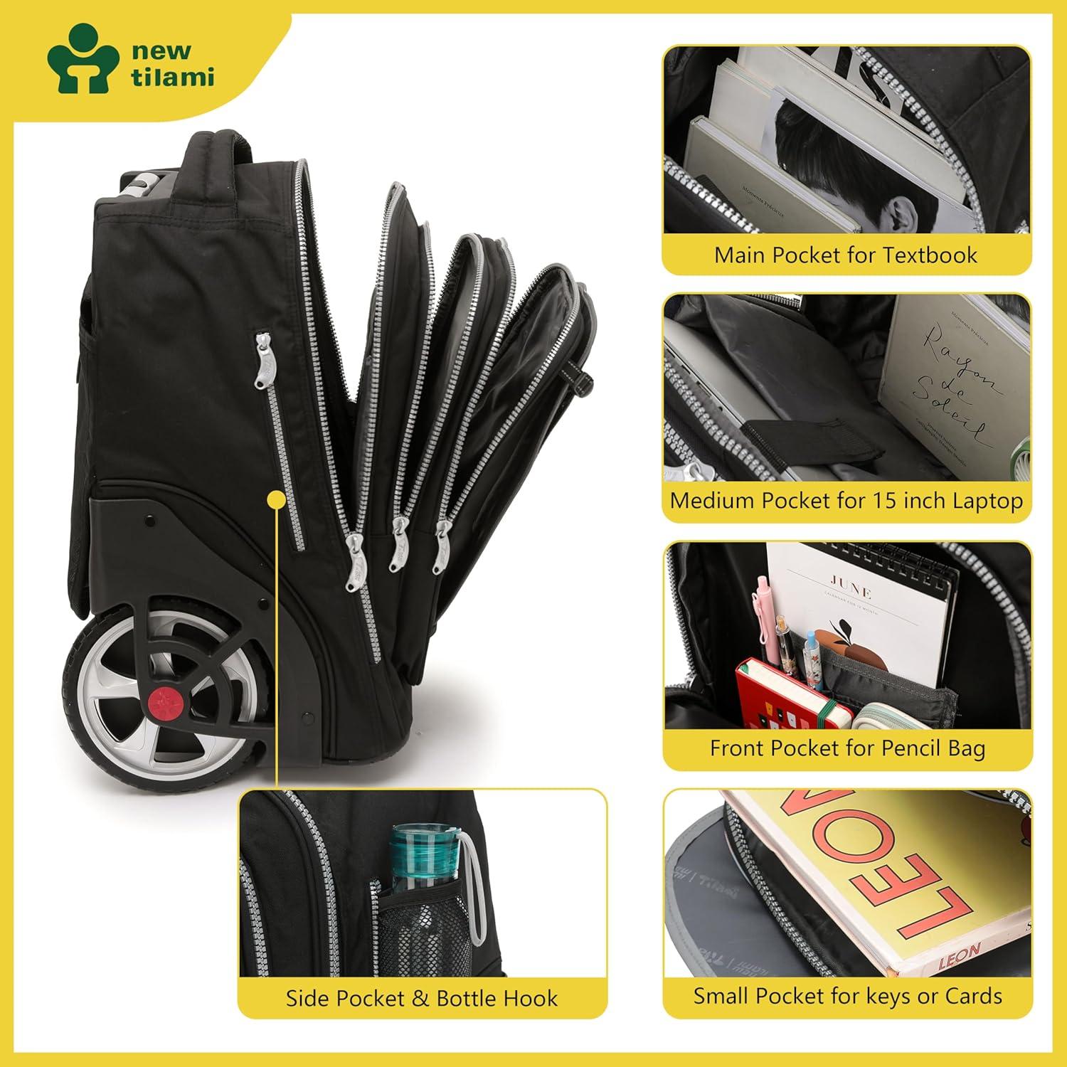 Mochila Rodante 20" NUEVO TILAMI Impermeable para Laptop 17"