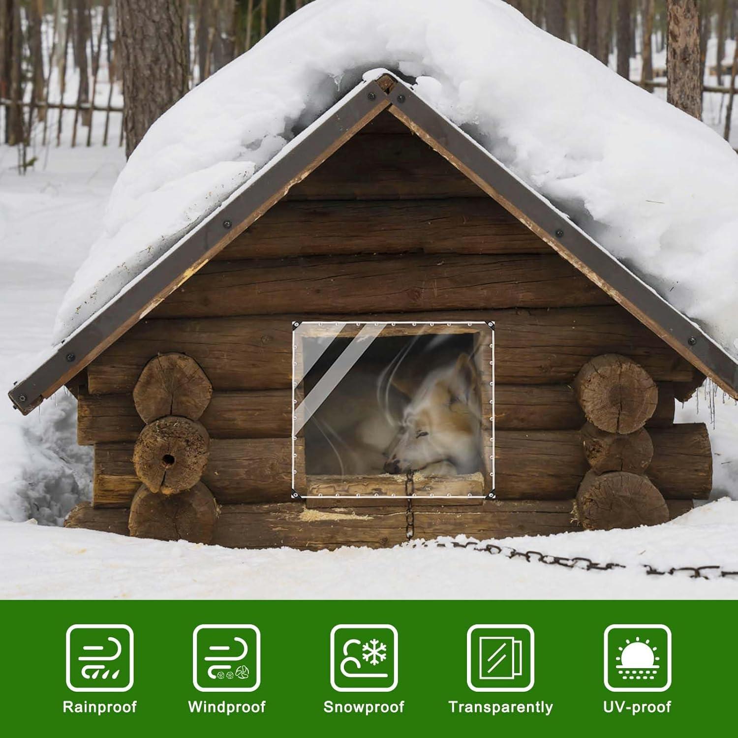 Lona Transparente 0.9x1.8m Sinessy 14Mil Resistente al Agua