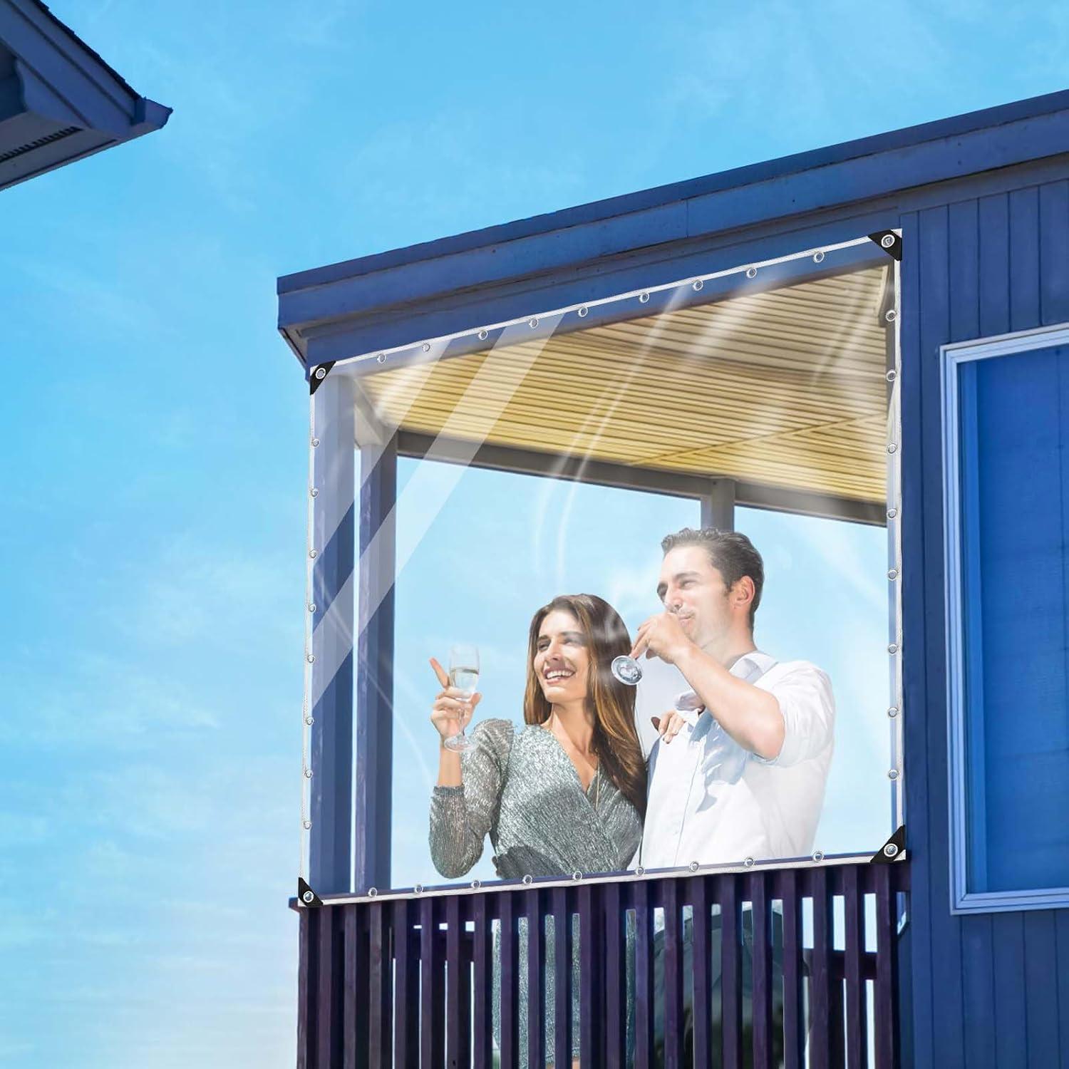 Lona Transparente 0.9x1.8m Sinessy 14Mil Resistente al Agua