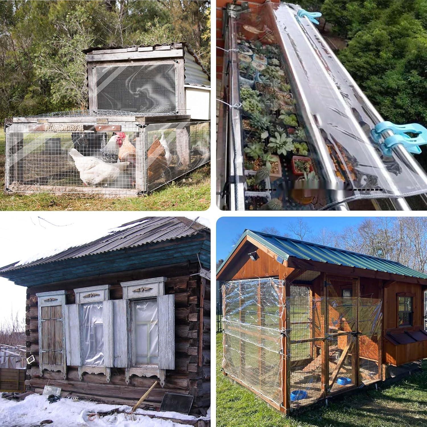 Lona Transparente 0.9x1.8m Sinessy 14Mil Resistente al Agua