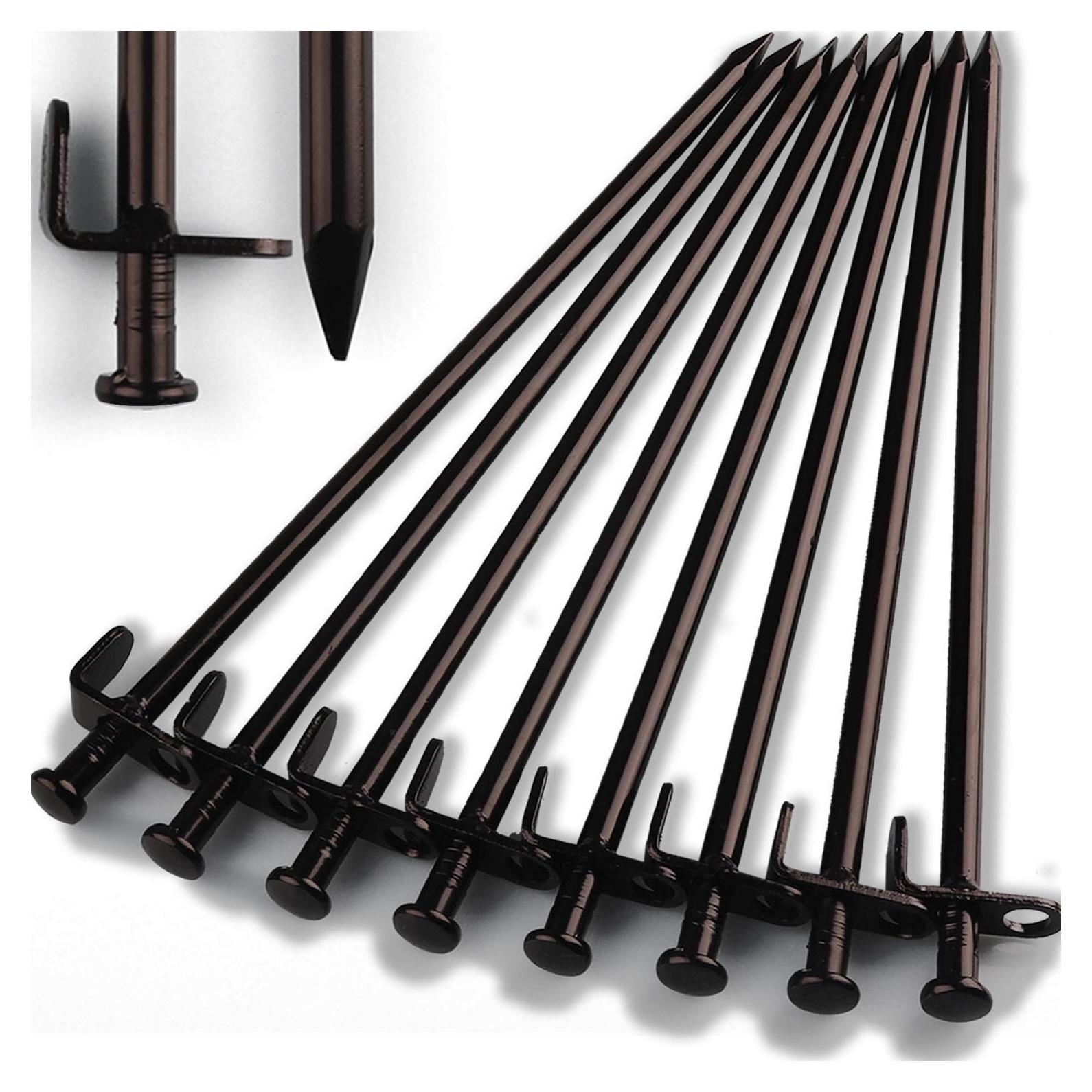 Estacas de Tienda Beefoor de Acero 30 cm - Paquete de 8