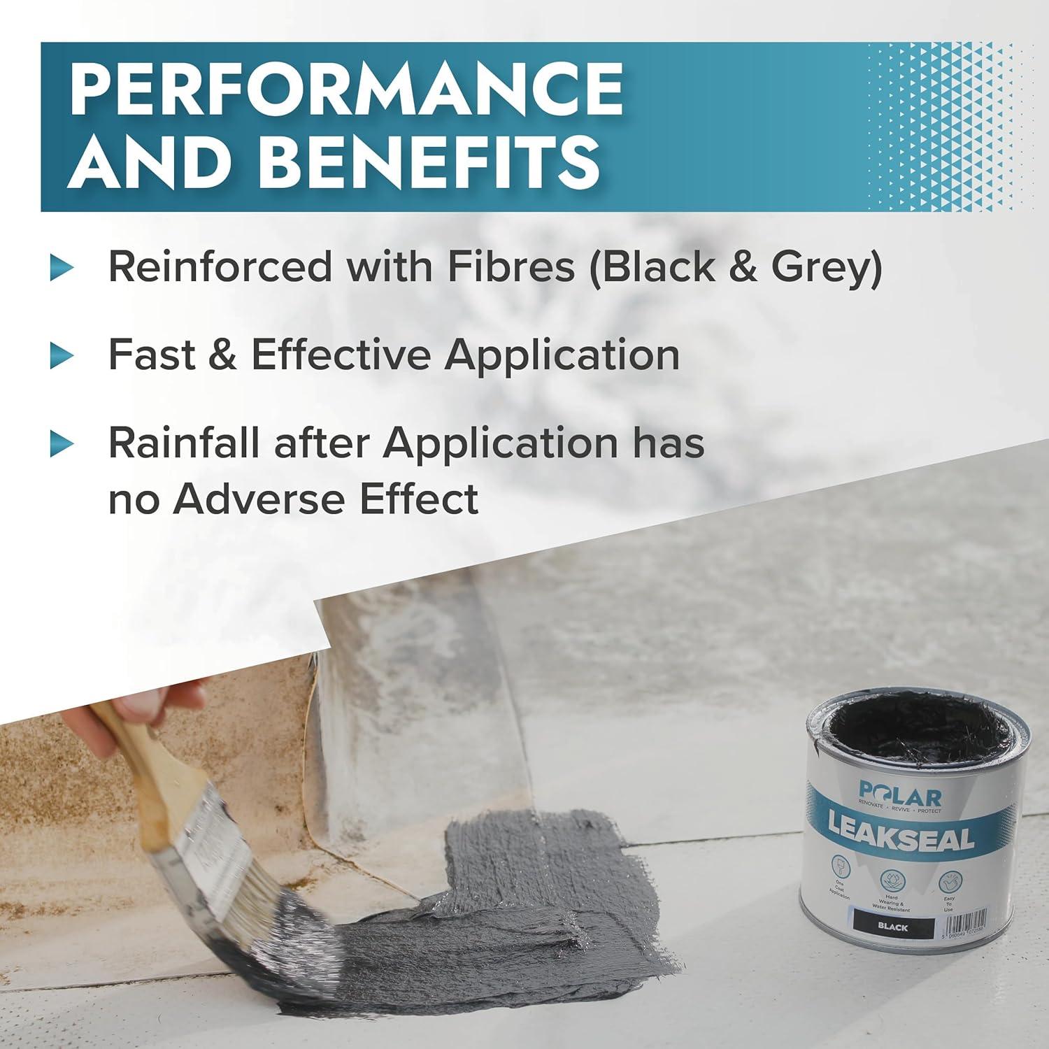 Sellador impermeable Polar LeakFix 0.48 L para techos y canaletas