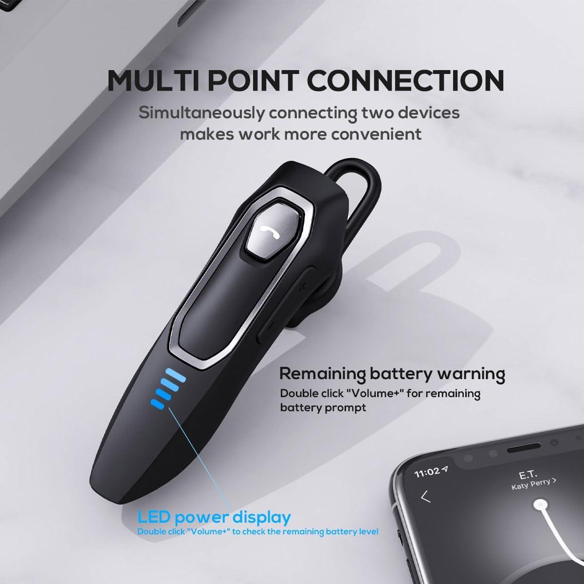 Auricular Bluetooth MICOOL DY20PLUS Inalámbrico 36H Cancelación Ruido