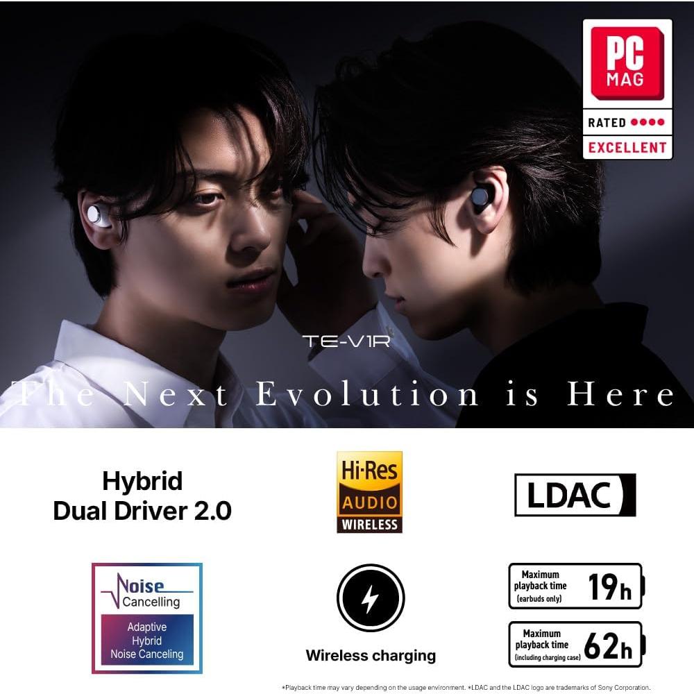 Auriculares Inalámbricos AVIOT TE-V1R con Cancelación de Ruido