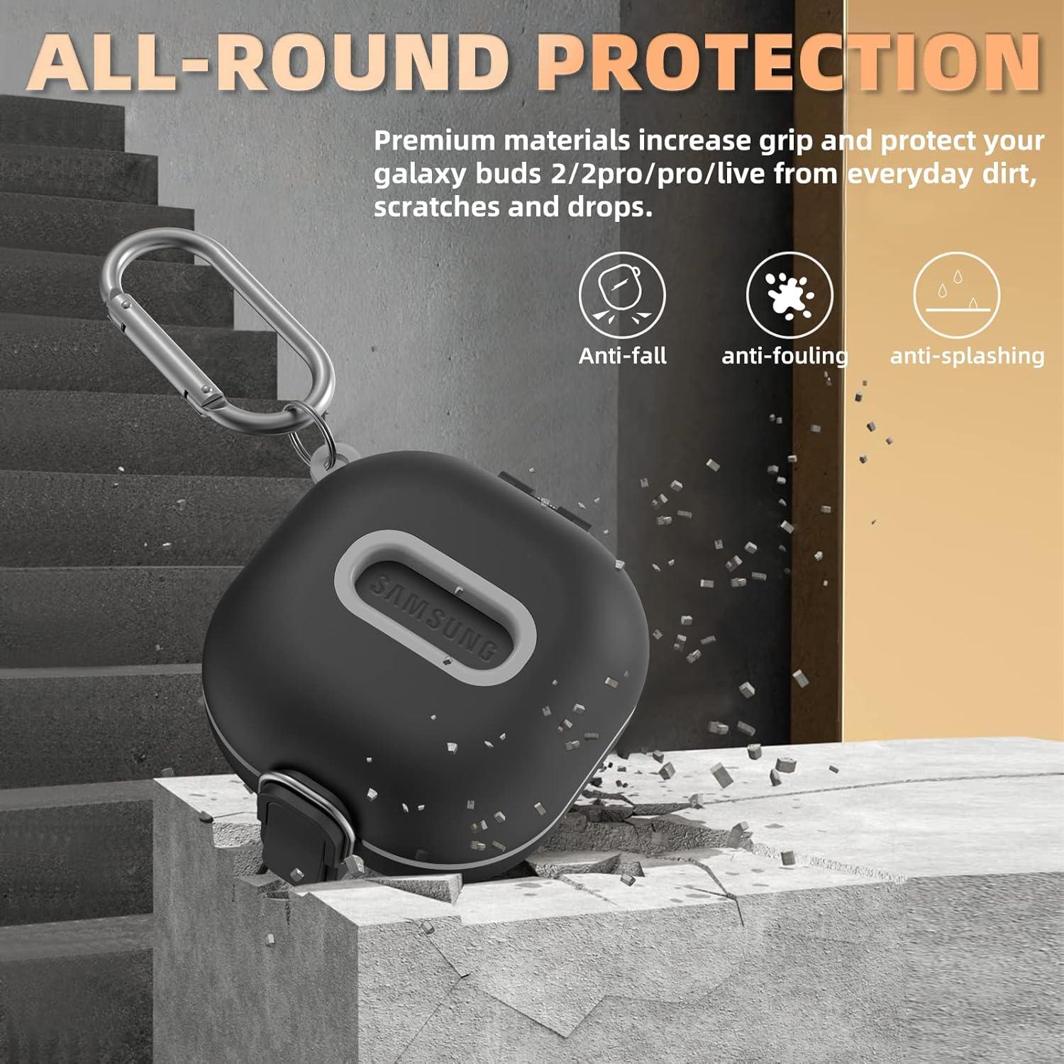 Funda de bloqueo WOFRO para Samsung Galaxy Buds 2 Pro - Negro