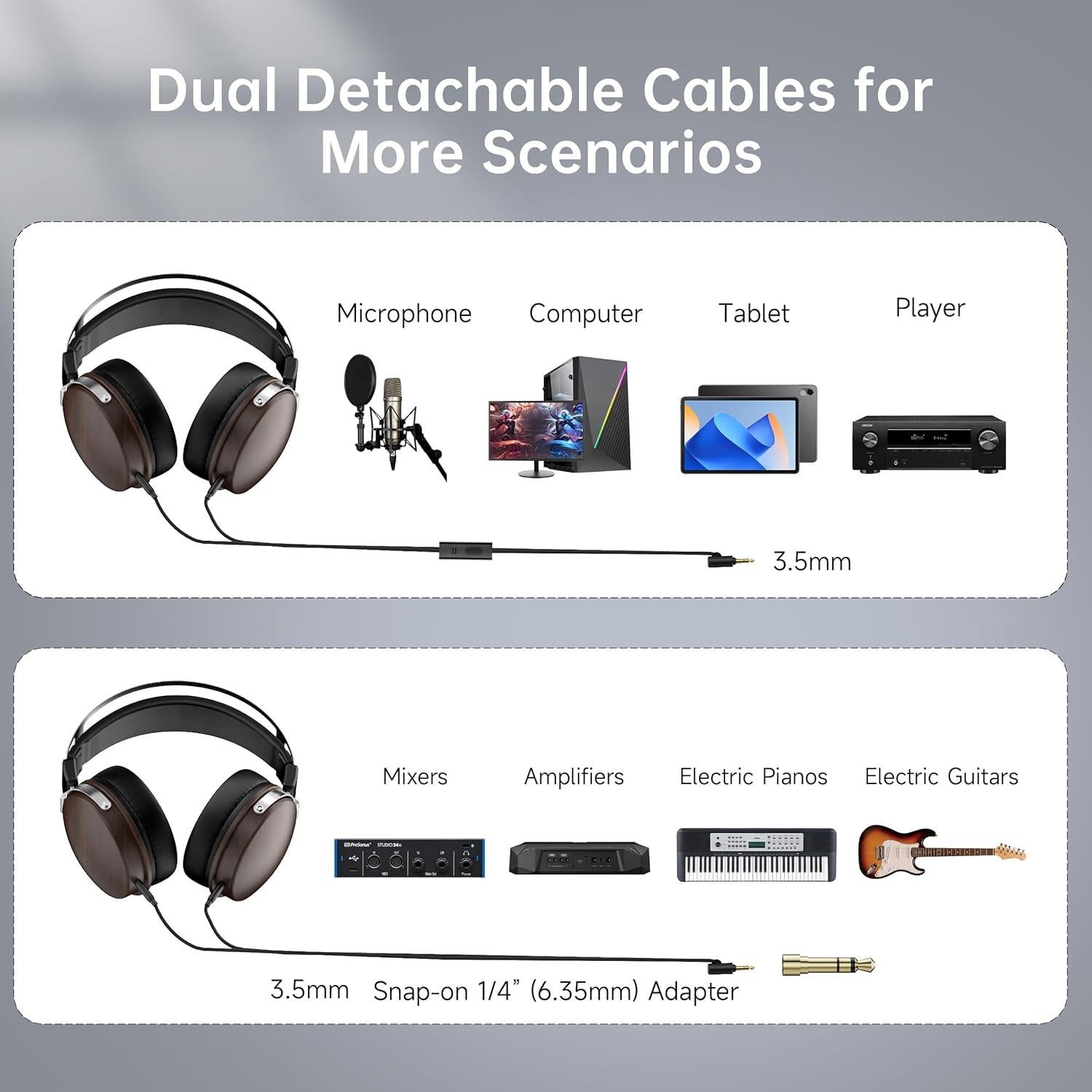 Auriculares de Estudio SEJJ Emr100 con Aislamiento de Ruido