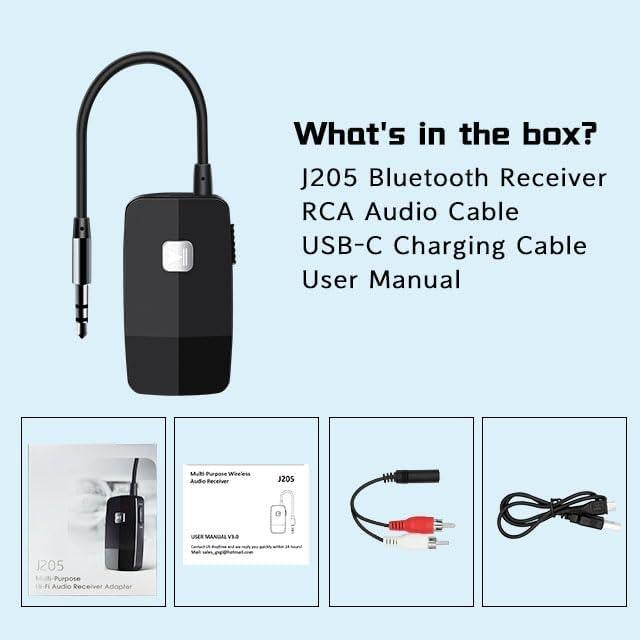 Receptor Bluetooth 5.4 iDIGMALL J205 para Estéreo de Hogar