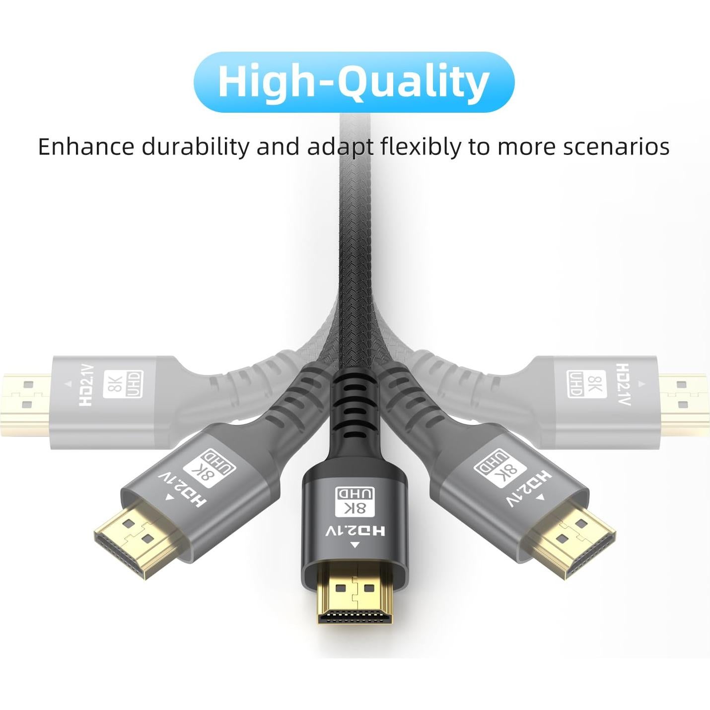 Cable HDMI 8K 2m Grofyllaa Ultra Alta Velocidad 48Gbps