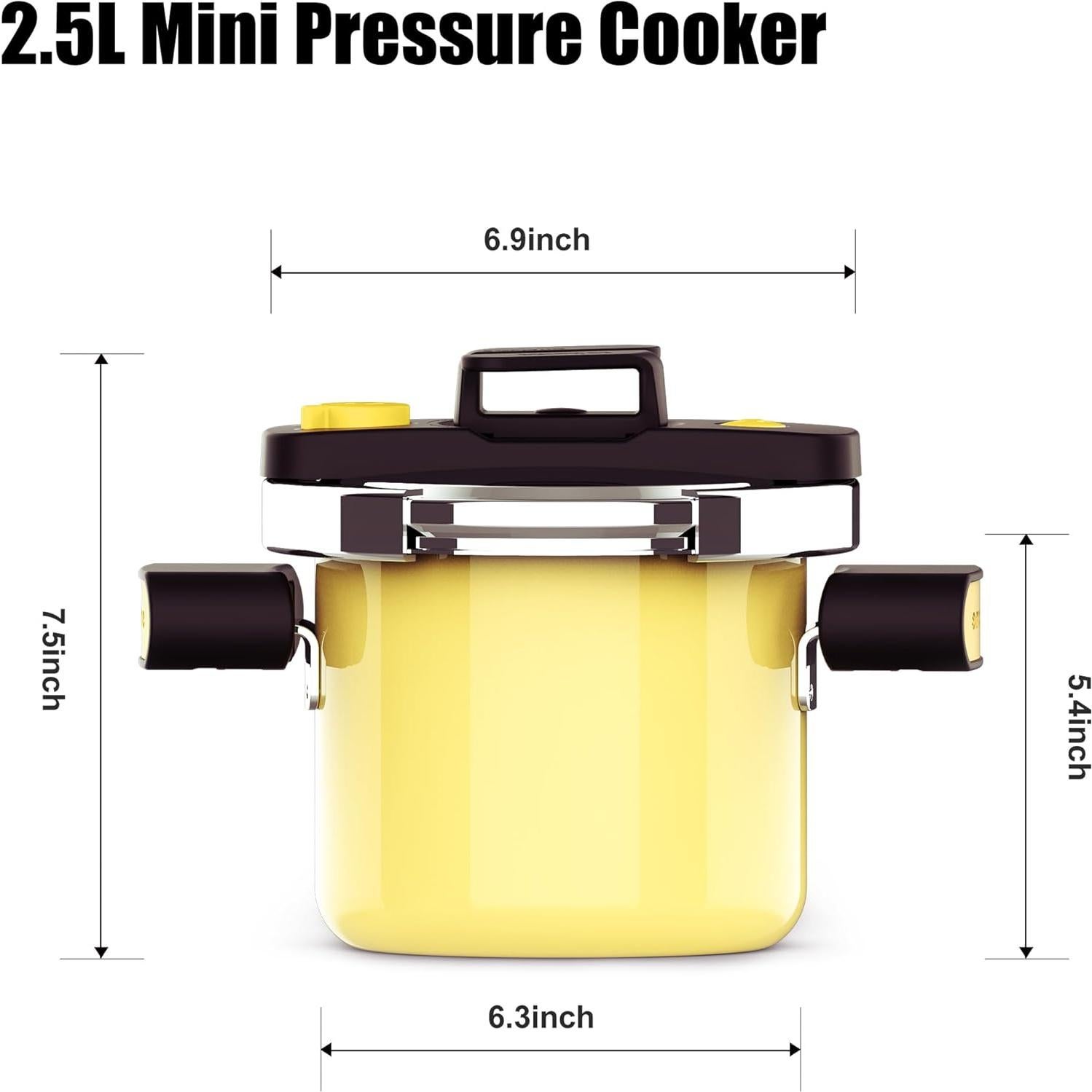 Olla a presión QINGHOU 2.5L esmalte natural roja apta lavavajillas