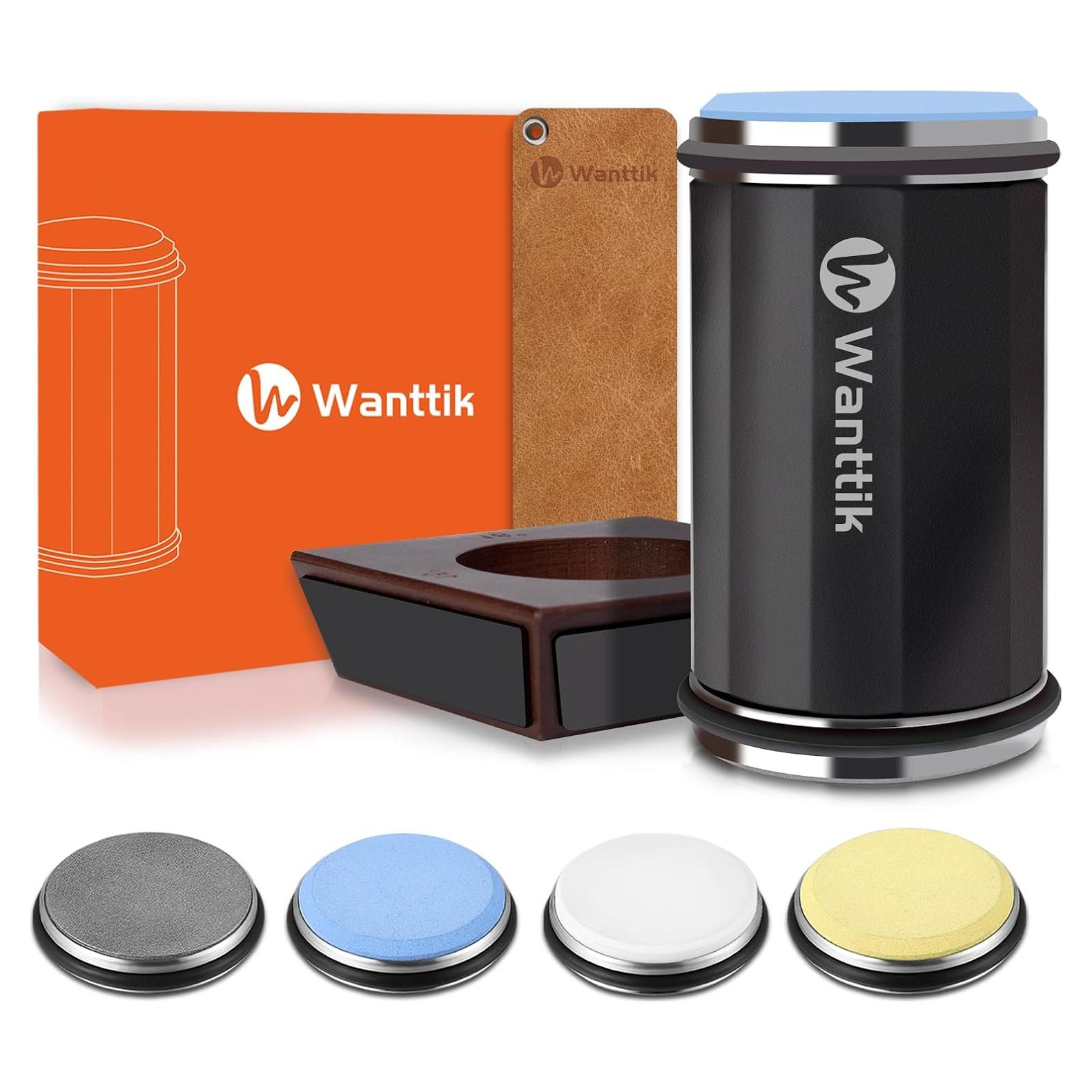 Afilador de Cuchillos Rodante WANTTIK con 4 Discos y Pulidor