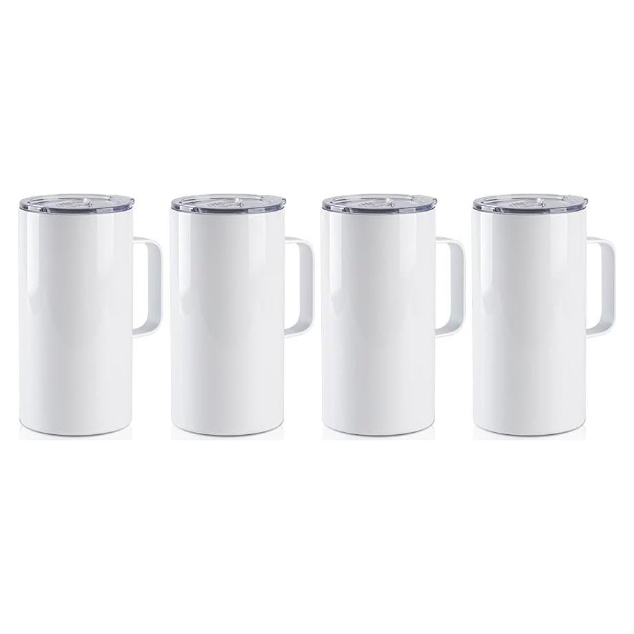 Tazas de Sublimación PYD Life 20 OZ Acero Inoxidable 4 Pack