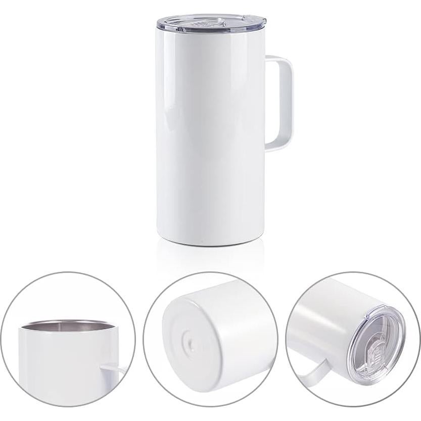 Tazas de Sublimación PYD Life 20 OZ Acero Inoxidable 4 Pack