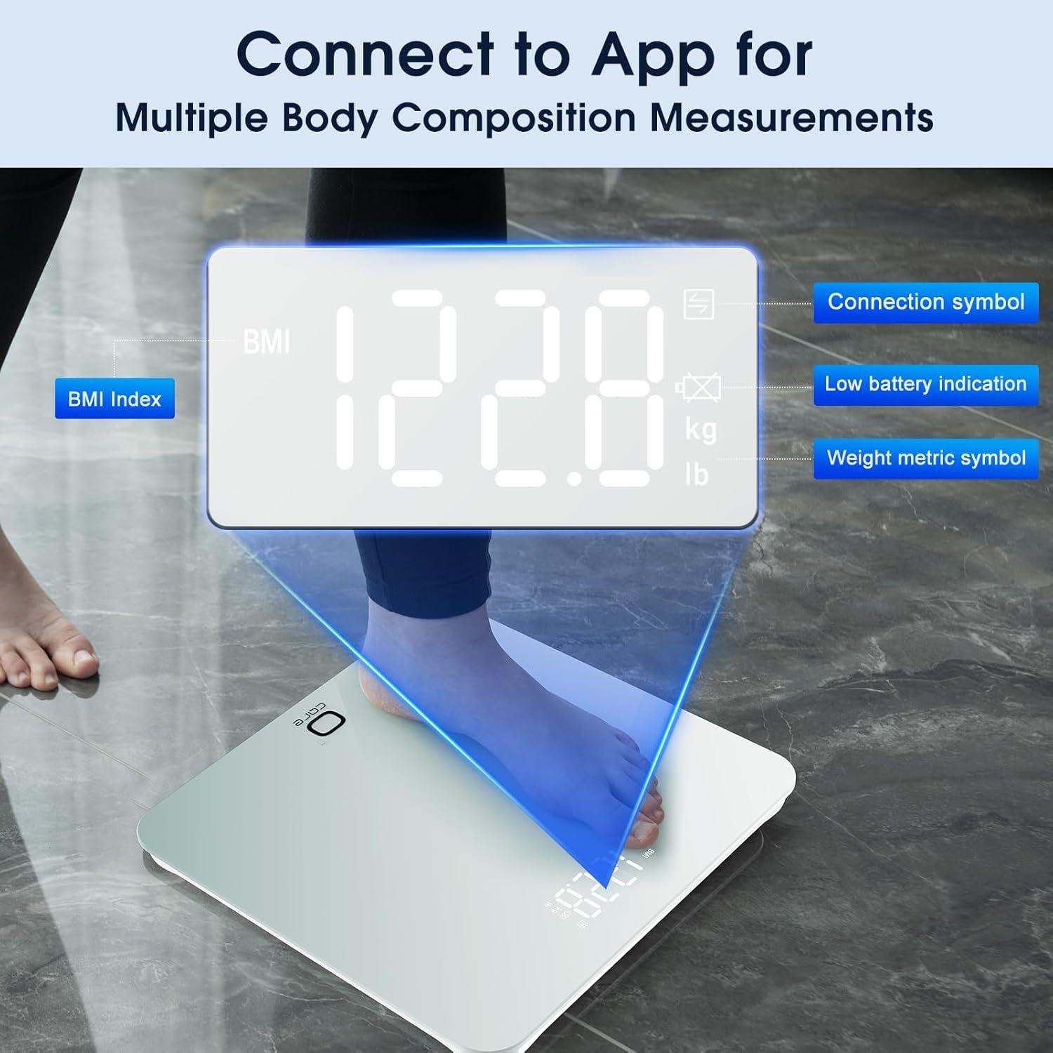 Báscula Inteligente O'CARE 200kg con Pantalla LED y APP