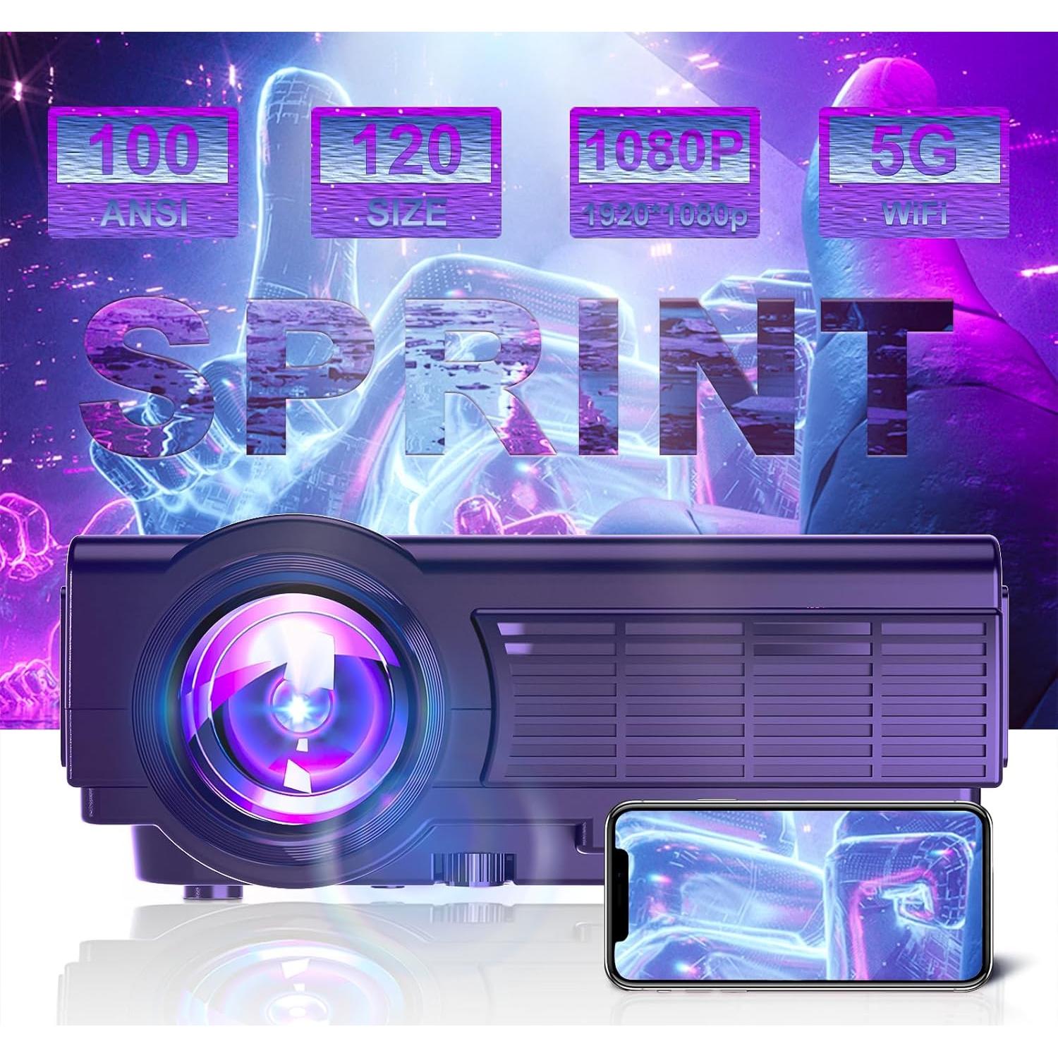 Proyector Mini JPHPL Q5 Full HD 1080P Bluetooth WIFI Negro