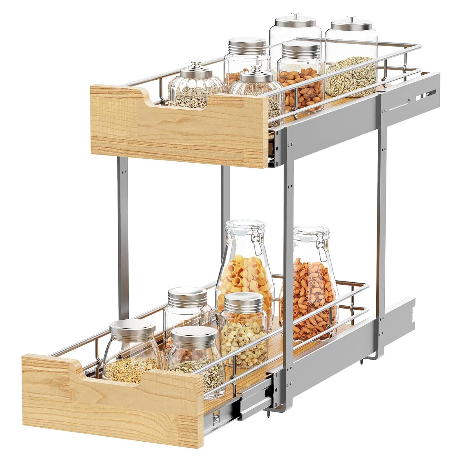 Organizador de Gabinete Extraíble Sikarou 22.86x53.34cm Madera