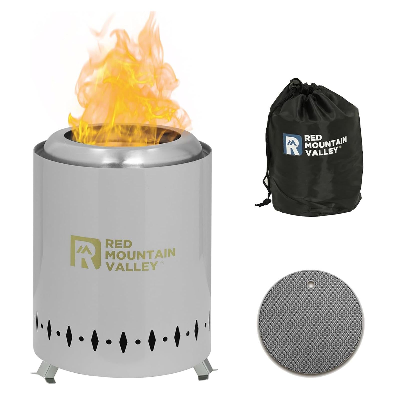 Hoguera de Mesa Red Mountain Valley Acero Inoxidable Gris