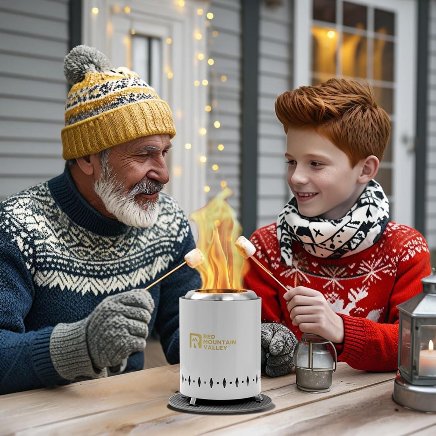 Hoguera de Mesa Red Mountain Valley Acero Inoxidable Gris