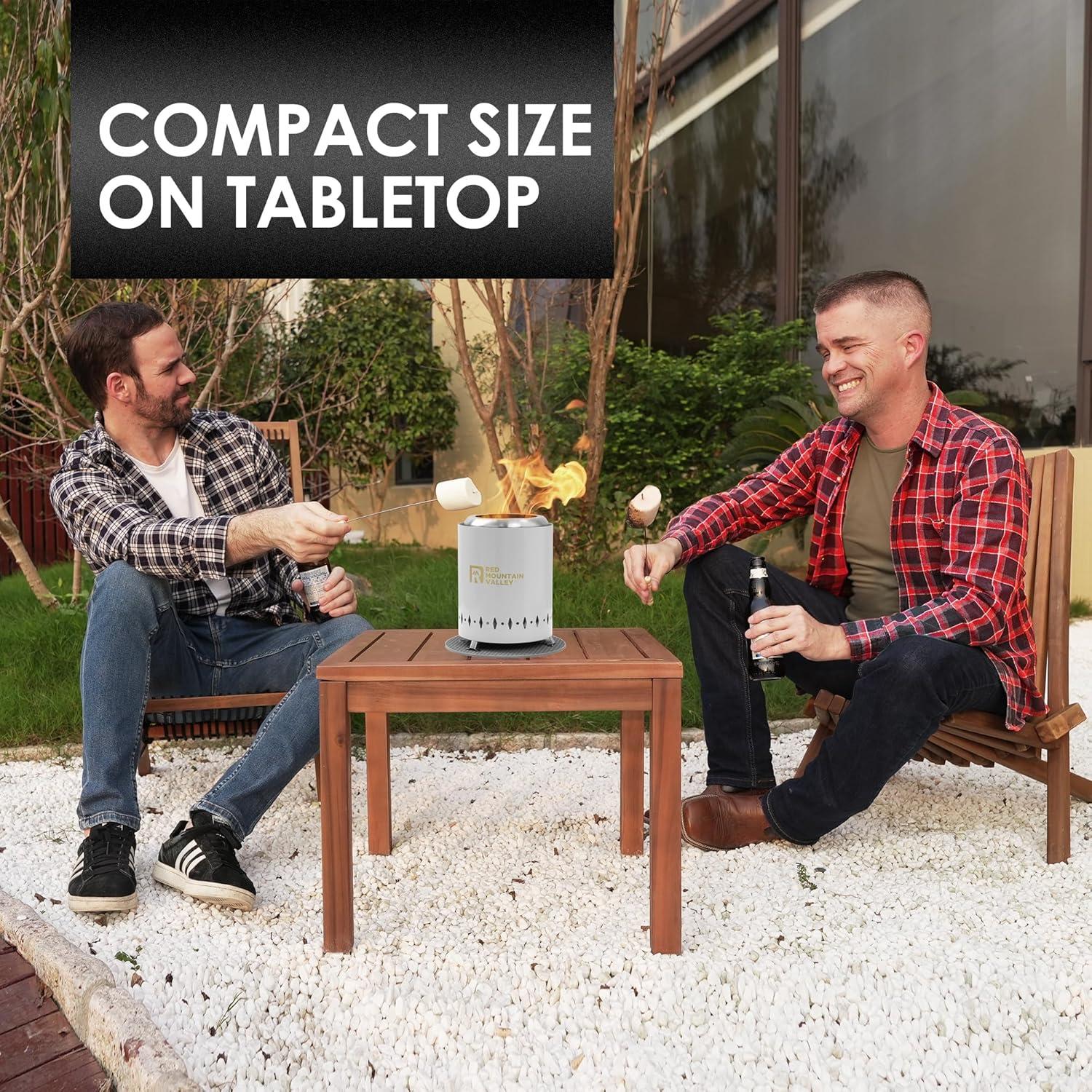 Hoguera de Mesa Red Mountain Valley Acero Inoxidable Gris