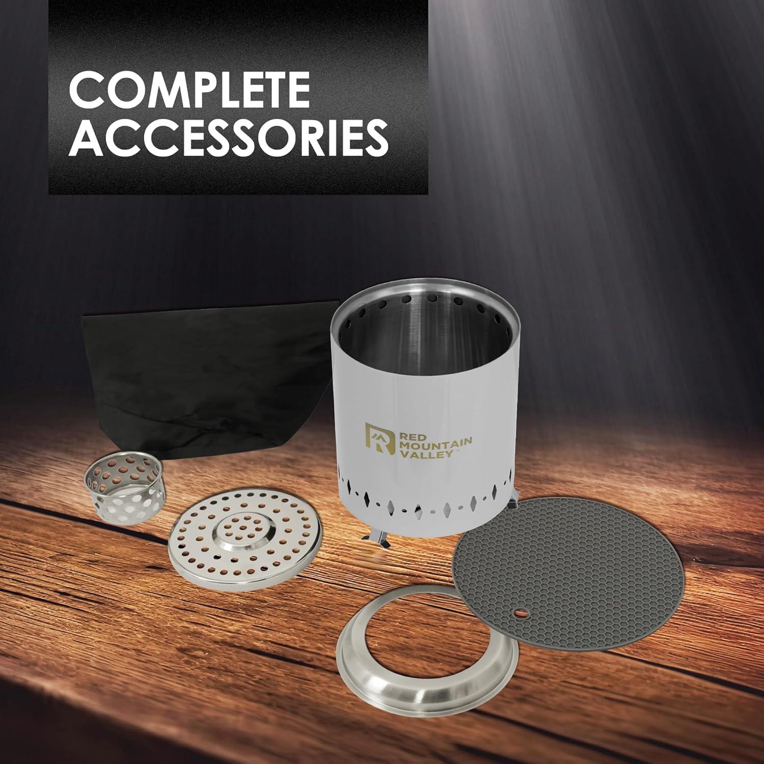 Hoguera de Mesa Red Mountain Valley Acero Inoxidable Gris