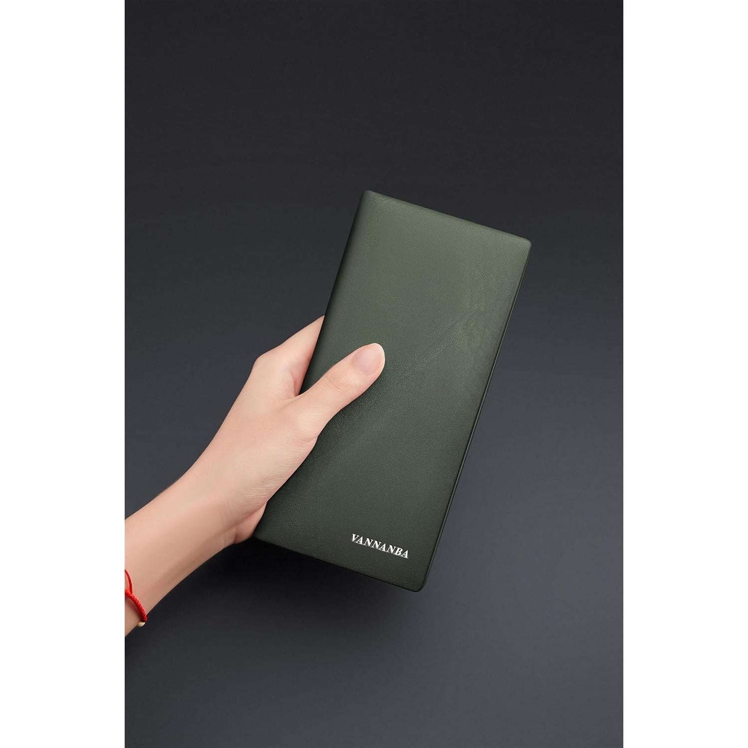 Cartera de Cuero VANNANBA para Hombres con Bloqueo RFID