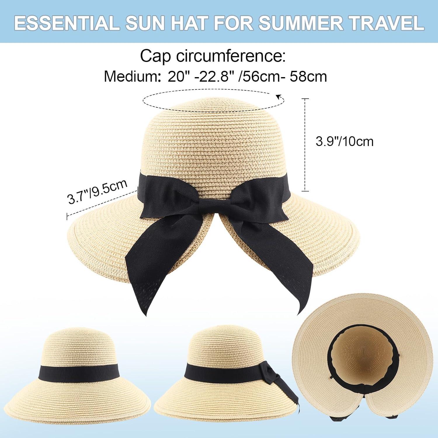 Sombrero de Sol DRESHOW para Mujeres Paja Beige UPF 50+