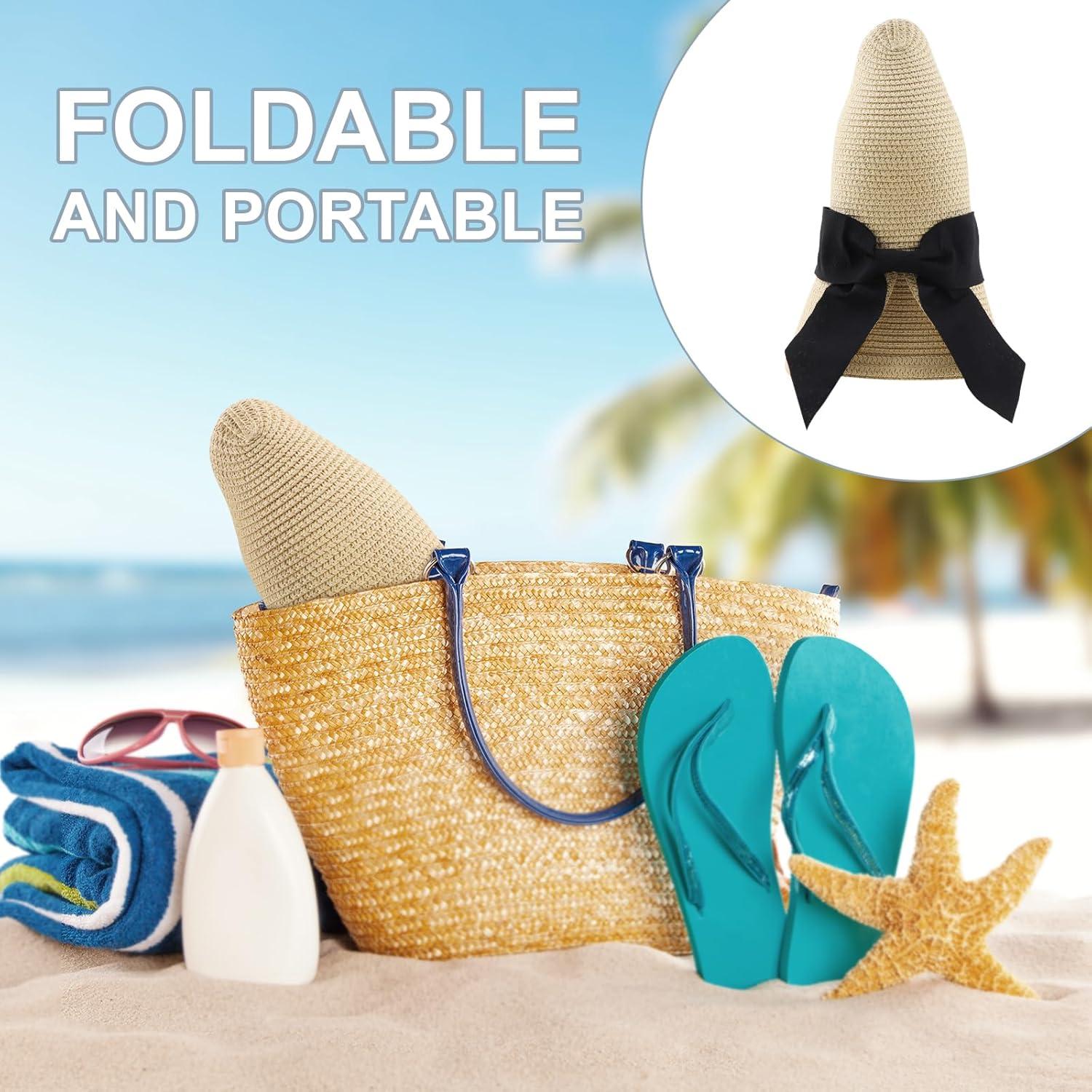 Sombrero de Sol DRESHOW para Mujeres Paja Beige UPF 50+