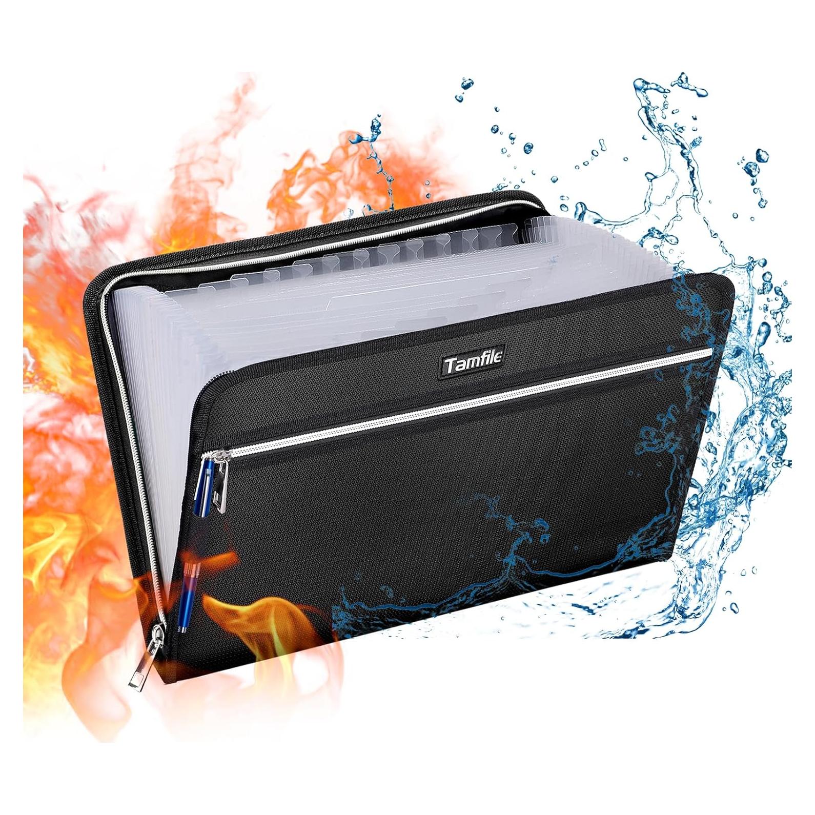 Carpeta Expandible a Prueba de Fuego y Agua Tamfile A4 24 Bolsillos