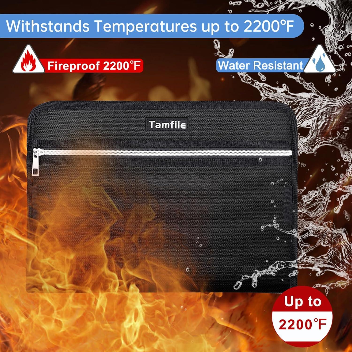 Carpeta Expandible a Prueba de Fuego y Agua Tamfile A4 24 Bolsillos