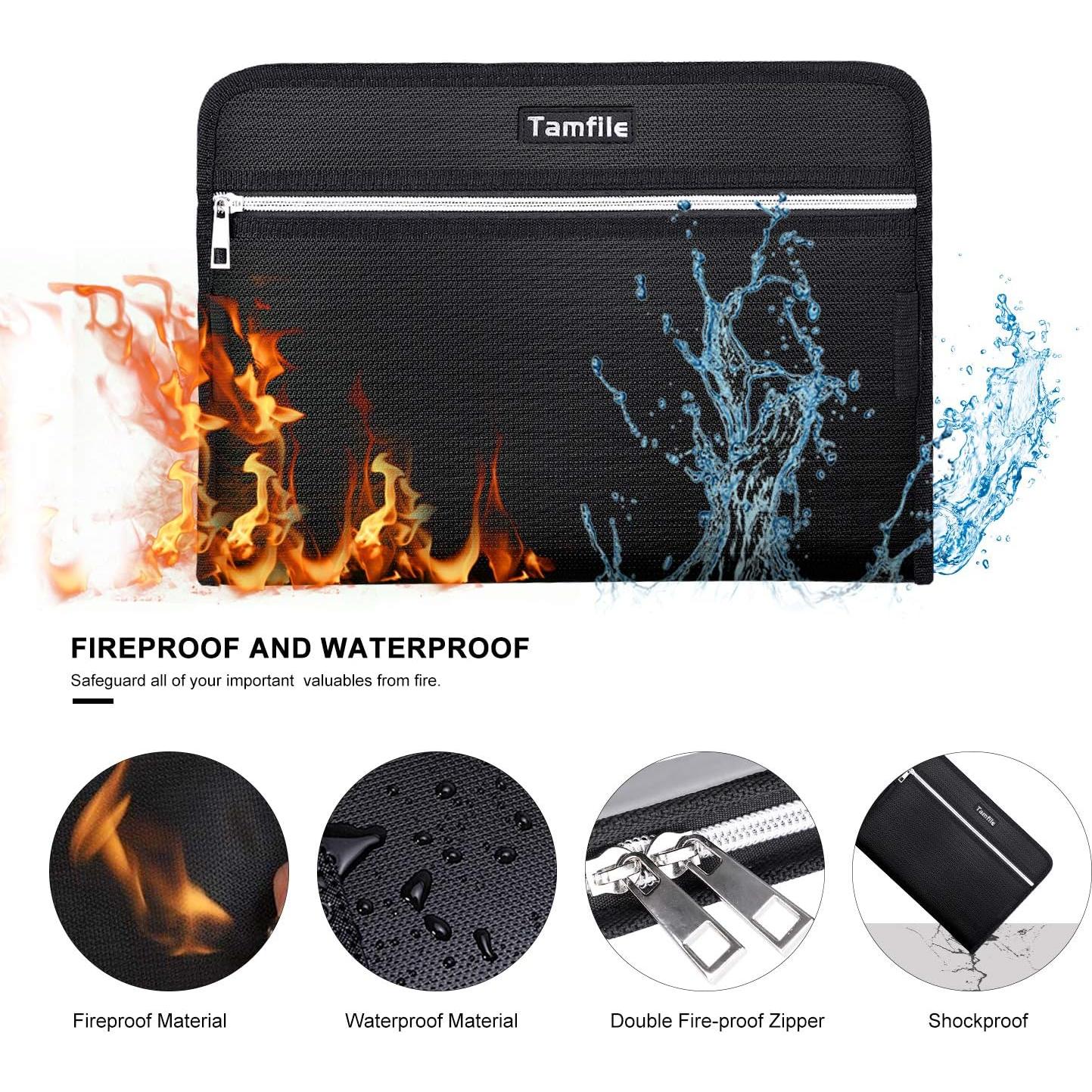 Carpeta Expandible a Prueba de Fuego y Agua Tamfile A4 24 Bolsillos