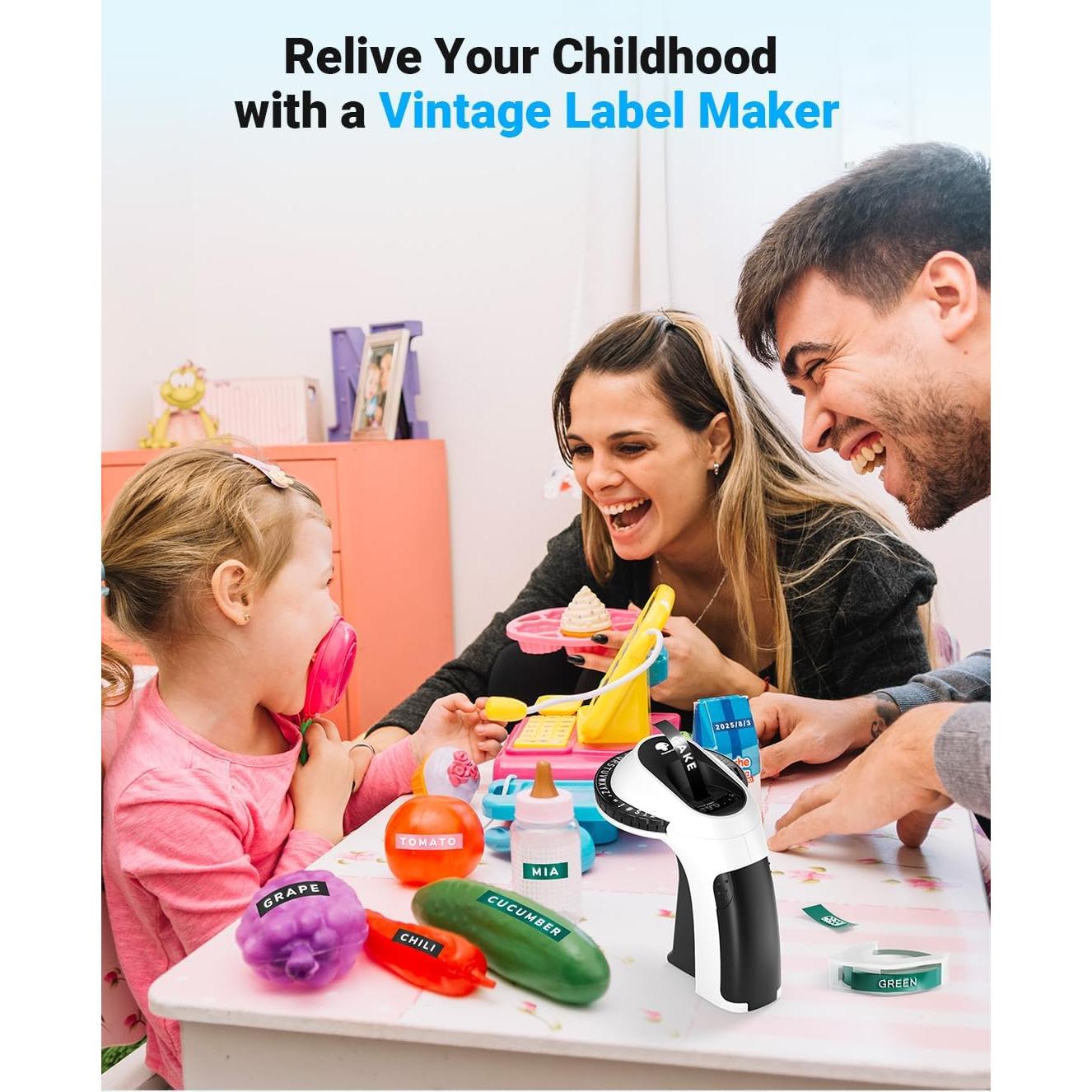 Máquina de Etiquetas en Relieve Phomemo E975 Negra con 6 Cintas