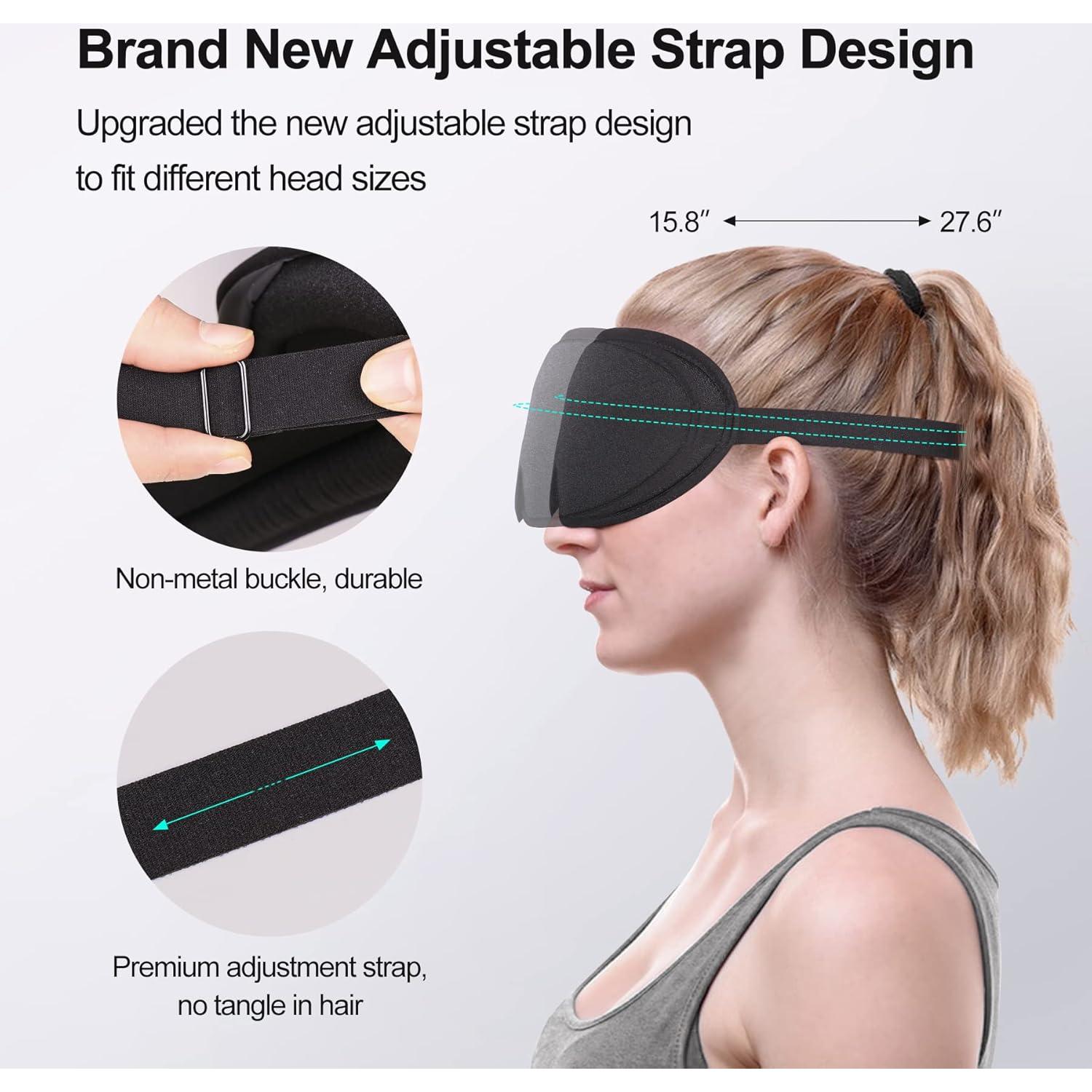 Máscara de Sueño Contorneada 3D Cozyhealth - Antifaz Ajustable