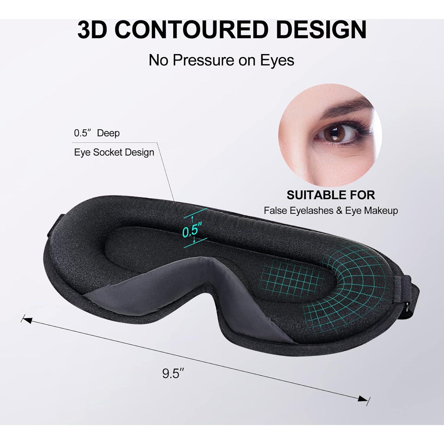 Máscara de Sueño Contorneada 3D Cozyhealth - Antifaz Ajustable