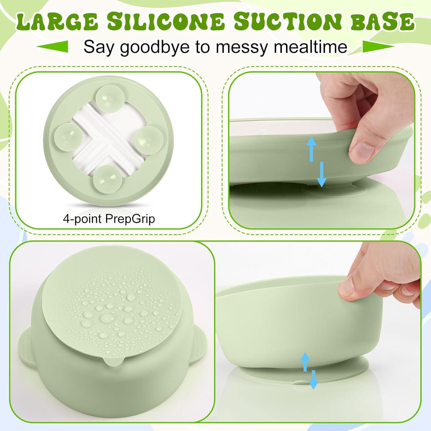 Domensi Set 4 Platos y Cuencos Antideslizantes para Niños