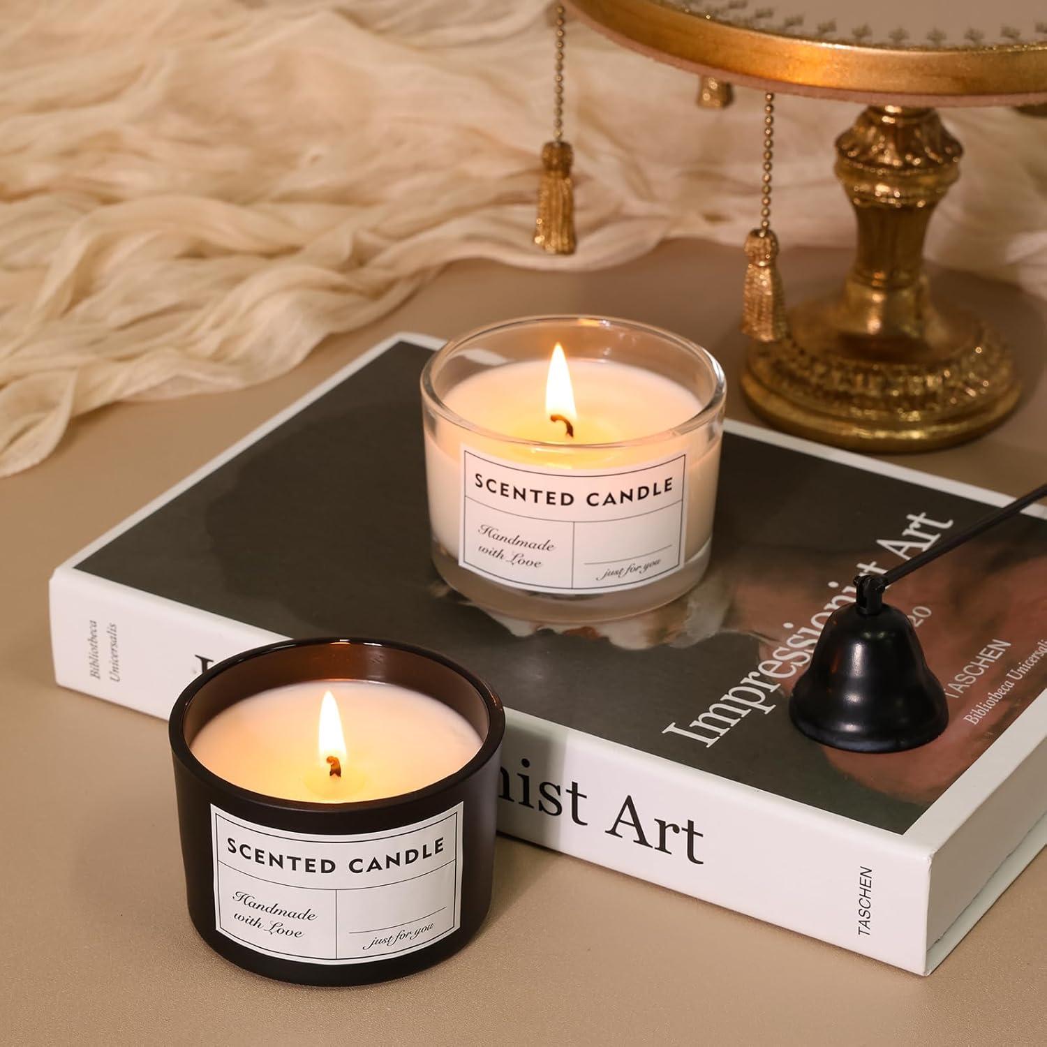 Tarros de Vela de Vidrio Negro 4oz SUPMIND - 15 Paquetes