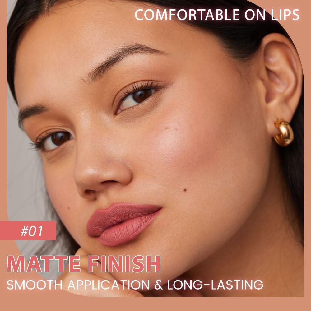 Lápiz de Labios Mate Rojo evpct 1Pcs Impermeable 9g