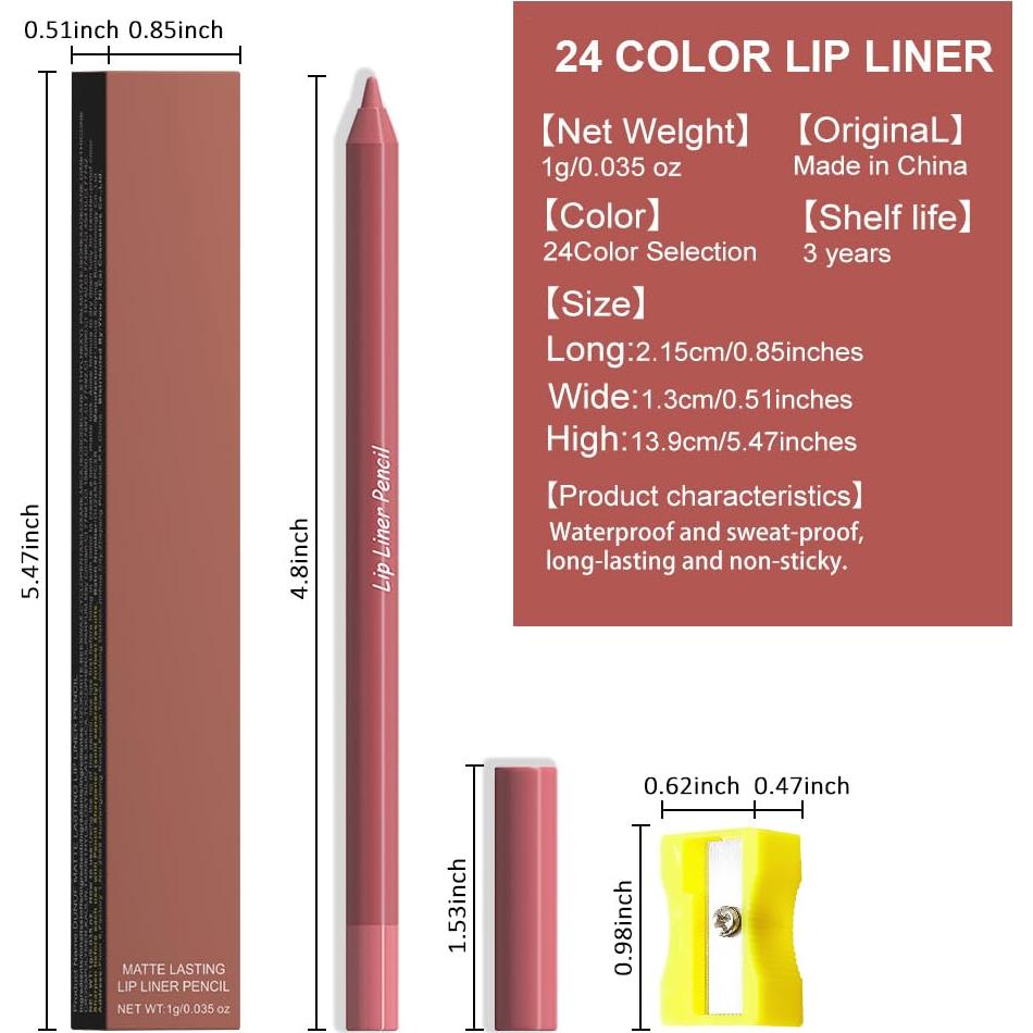 Lápiz de Labios Mate Rojo evpct 1Pcs Impermeable 9g